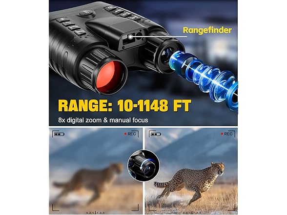 Night Vision Goggles with Range Finder | 4K 3.2in HD Screen