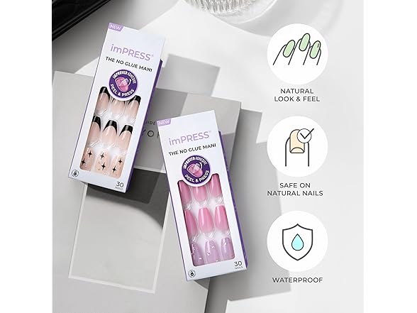 KISS imPRESS No Glue Mani Press On Nails 'Before Sunrise'
