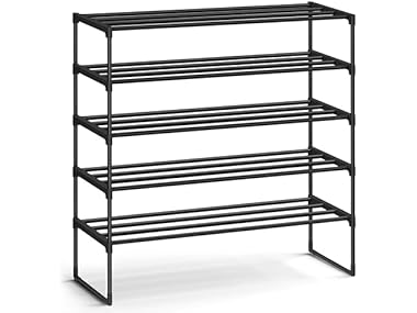 $17.99 SONGMICS Shoe Rack, 5-Tier dealfomo