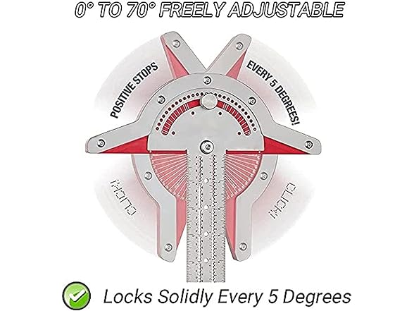 YLYLY AAP-Tool-311 10-Inch Protractor Ruler