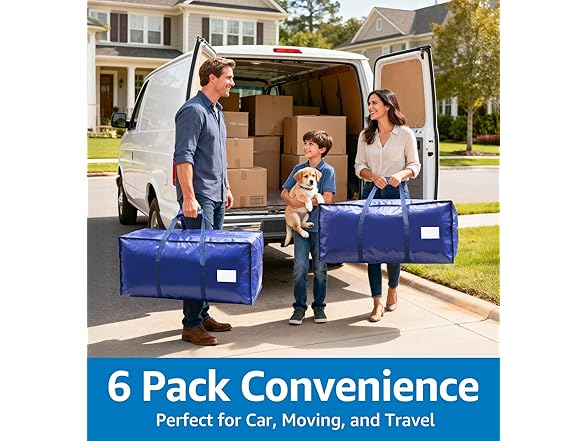 VISVEIL 6 Pack Heavy Duty Moving Bags