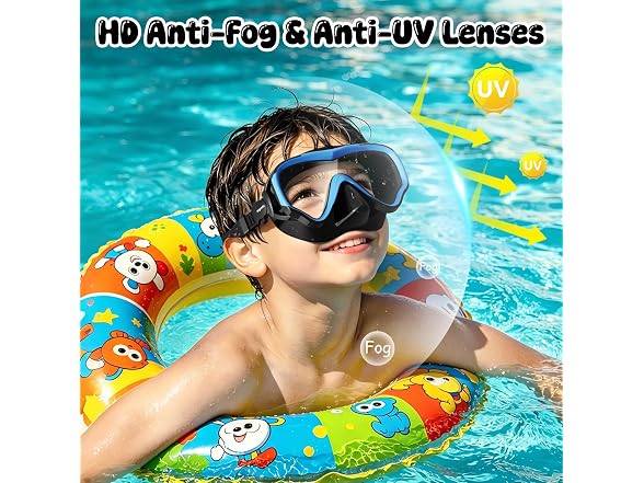 VegoVia Kids Swim Goggles W/ Nose Cover