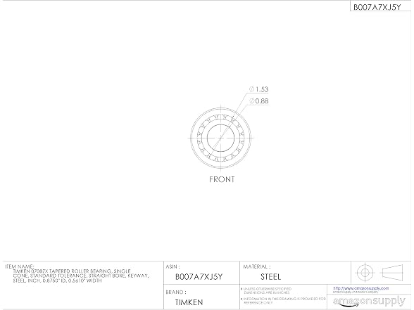 Timken 07087X Tapered Roller Bearing