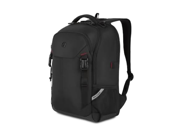 SwissGear Civic Pro Laptop Backpack, Black, 18"x13.25"x7"