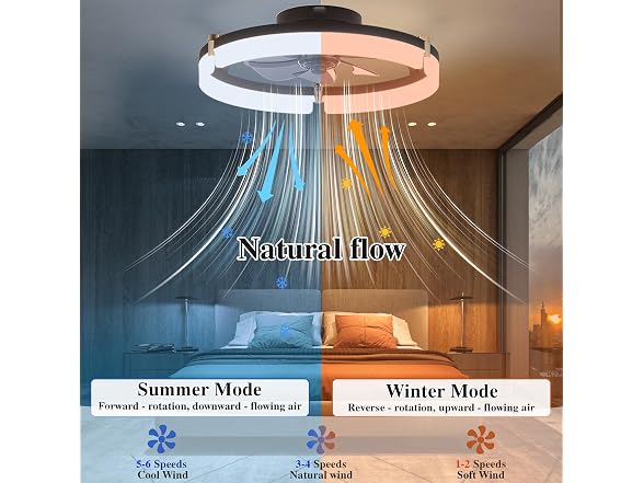 Ceiling Fans with Remote and Lights Fandelier - 20''