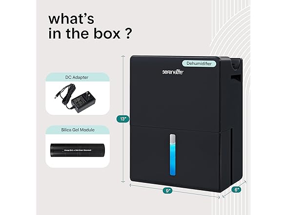SereneLife Thermoelectric & Desiccant Dehumidifier