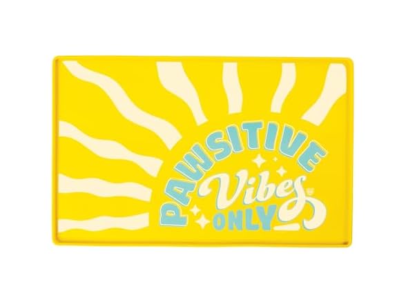 BigMouth Inc Pawsitve Vibes Pet Placemat