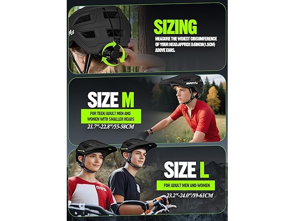 Black Mountain Bike Helmet for Adults