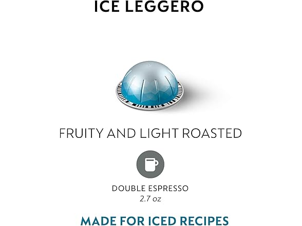 Nespresso Capsules Vertuo, Ice Leggero, 40-Count
