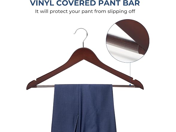 Suptinwear Wooden Suit Hangers 20 Pack