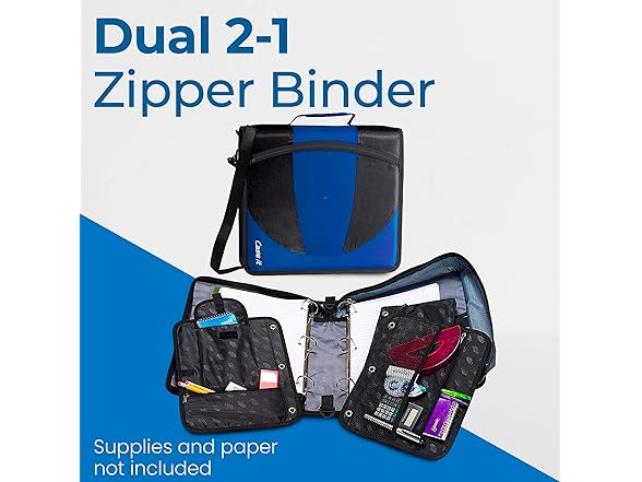 Case-it The Dual 2-in-1 Zipper Binder