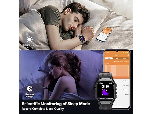 OUKITEL 1.96'' Fitness Smart Watch for Android/iPhone