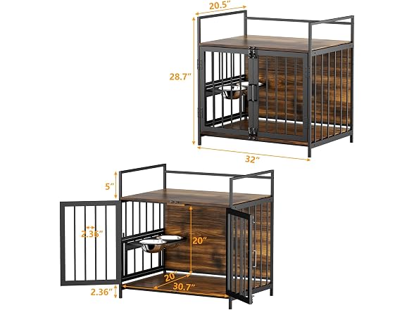 ROOMTEC Dog Crate Furniture-Style Cages for Small Dogs
