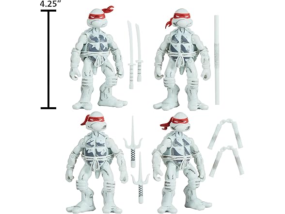Teenage Mutant Ninja Turtles: Black and White Figures