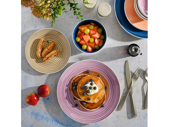 12Pc Or 24Pc Color Vibes Dinnerware Set