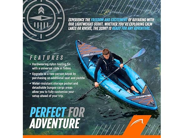 Bluefin Scout Inflatable Kayak 1 Person