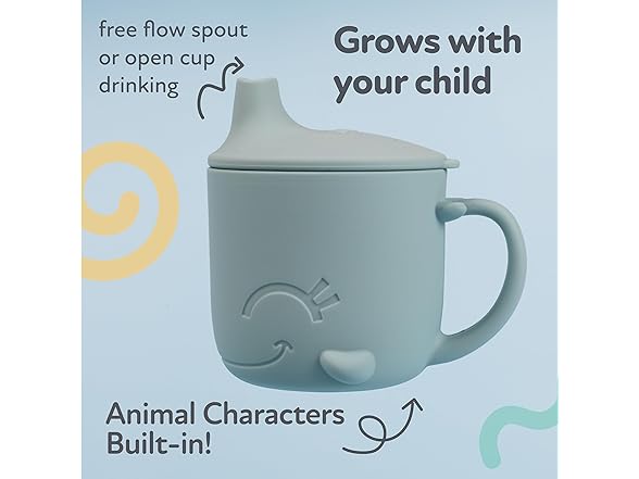 Nuby Silicone Sippy Cup - Blue Whale
