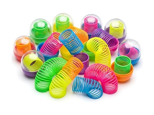 1.4 Inch Mini Transparent Coil Spring in 2 Inch Capsule – 250 Count
