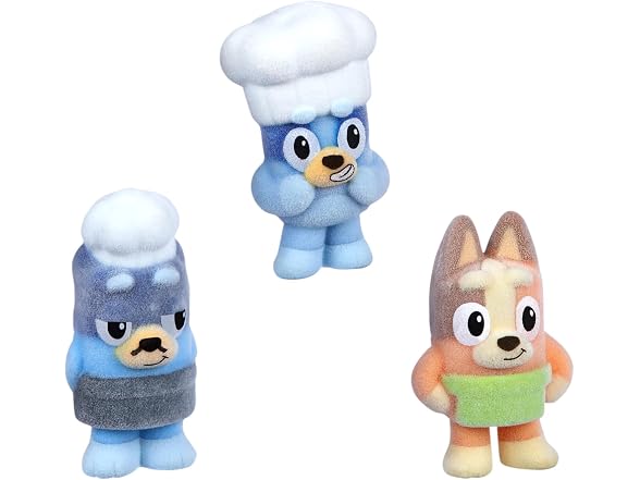 Bluey Fuzzies: Pavlova, 3 Flocked Mini-Figures