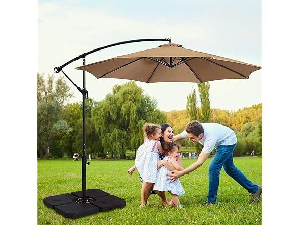 Tiktun 4-Piece Umbrella Base, Black