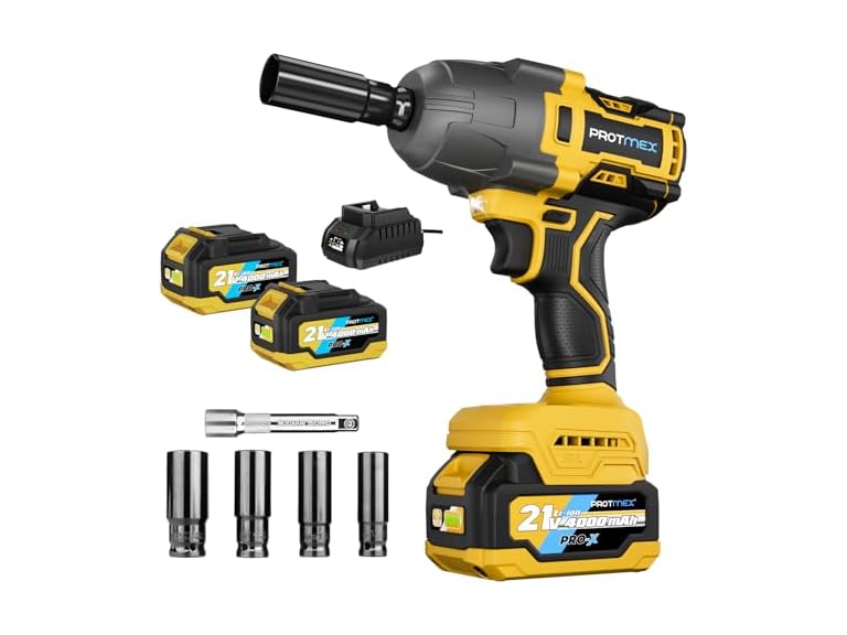 Protmex 900Ft-lbs Cordless Impact Wrench