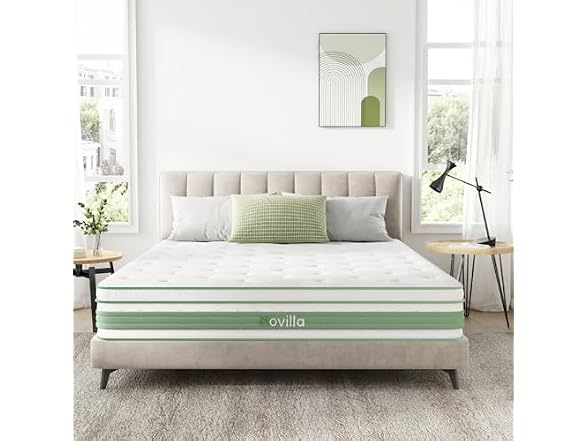Novilla Queen Mattress, 12 Inch Hybrid Pillow Top Mattress