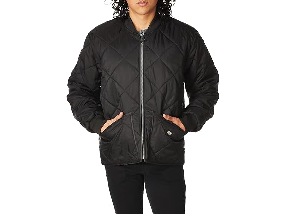 Dickies Men (3XL) Diamond Quilited Jacket Black