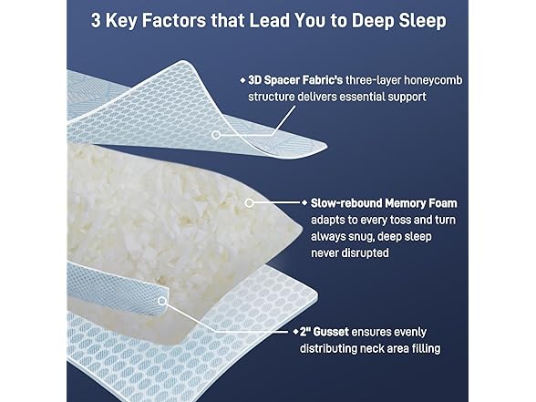 Paxavofa Shredded Memory Foam Pillow