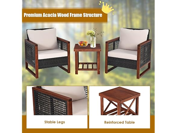 Wicker Chairs with Coffee Table - Gallery 6