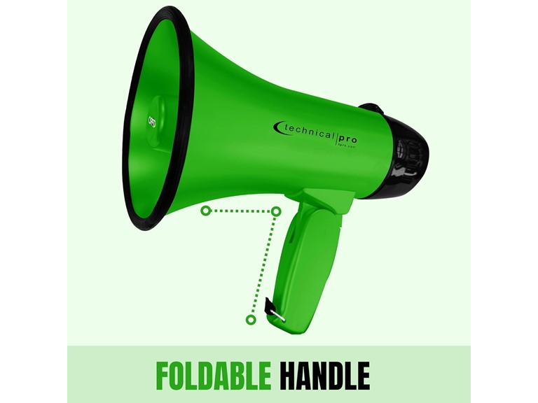 Technical Pro TPROE-MPH20G Megaphone with Siren & Foldabl