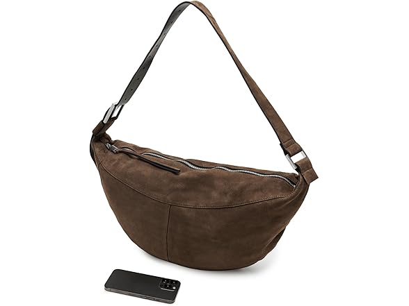 AllSaints Luna Suede Shoulder Bag