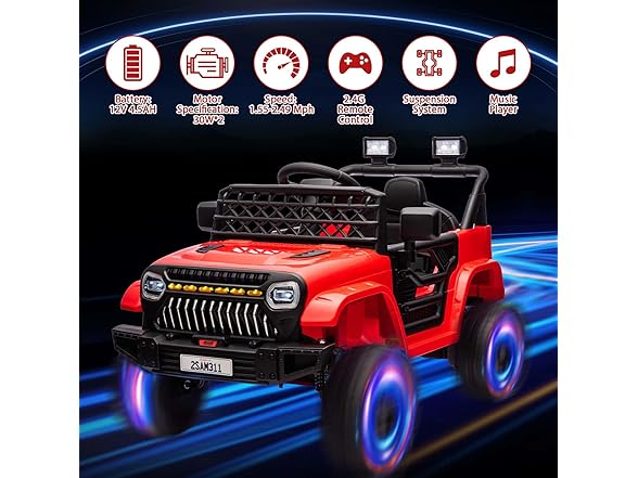 12V Ride On Car for Kids Electric Vehicle Red