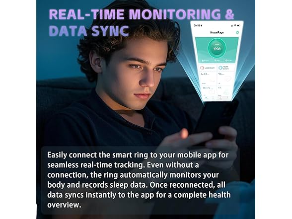 Activity Tracker Ring for Men - Size 7