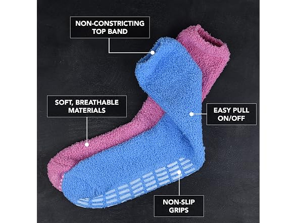 Debra Weitzner Men (OS) Anti-Skid Hospital Socks