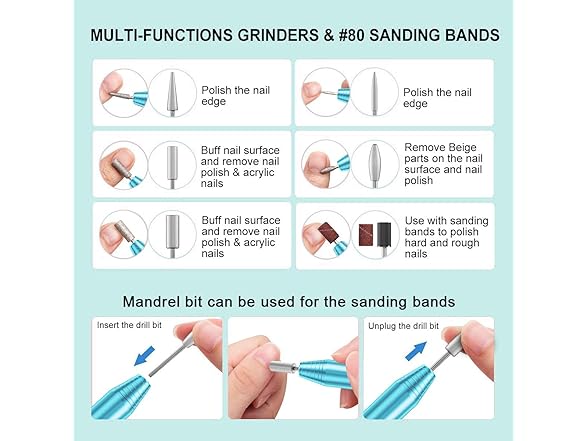 COSITTE Electric Nail Drill Nail File