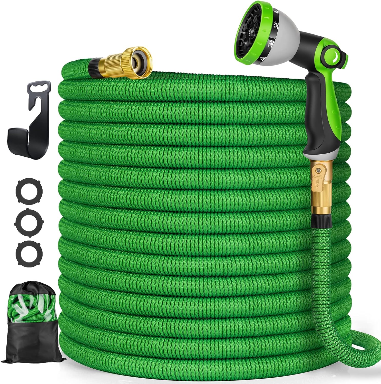 50ft Expandable Garden Hose with Nozzle - Gallery 12