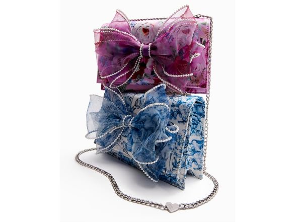 Betsey Johnson Pearl Trimmed Bow Bag