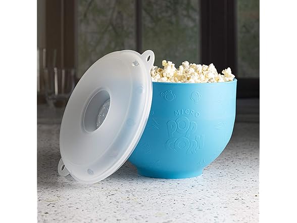 Goodful Silicone Popcorn Popper, Blue