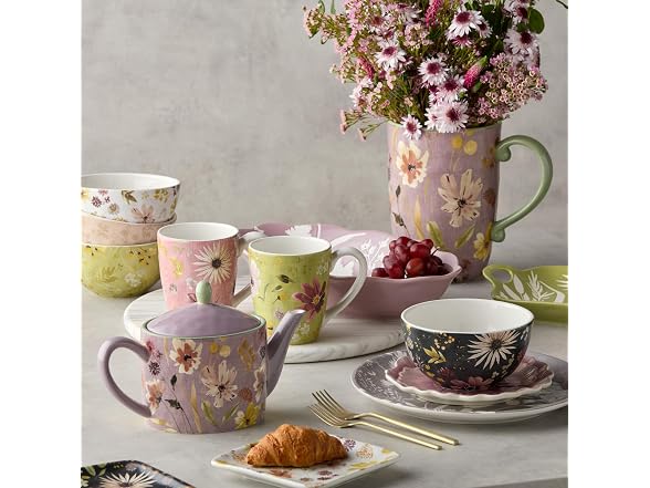 Wildflowers Ceramic Dessert Plates 4CT