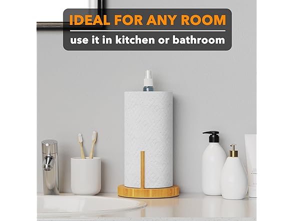 SpaceAid SprayNeat Bamboo Paper Towel Holder