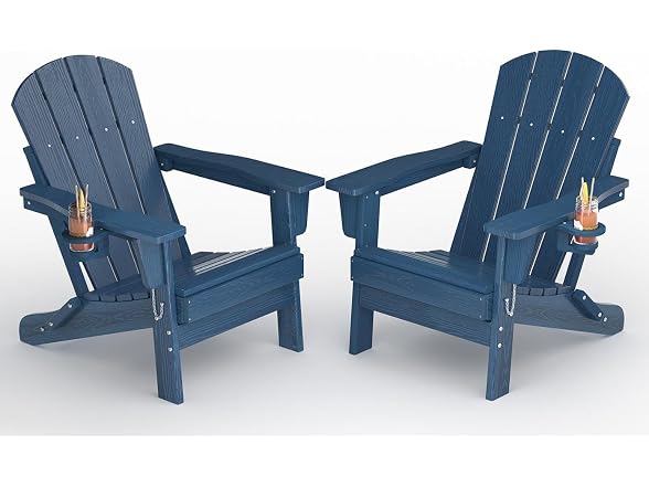 Takywep Folding Adirondack Chairs Set of 2 - Gallery 7