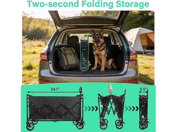 FFQ Heavy Duty Foldable Wagon 550LBS
