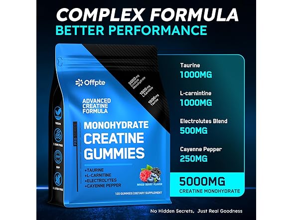 OFFPTE Creatine Monohydrate Gummies 8000mg
