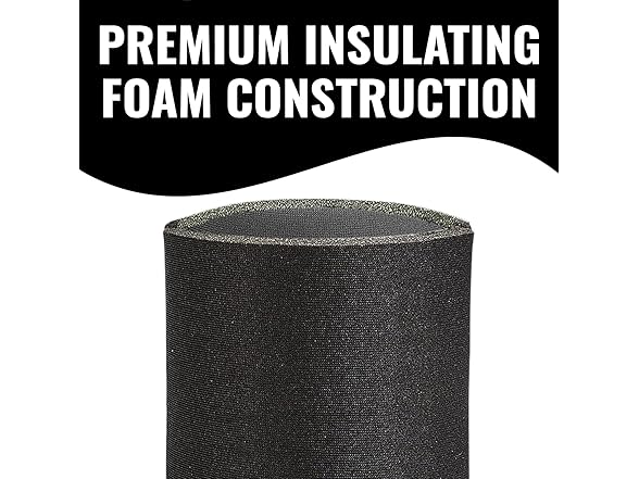 Black Foam Slim Can Coolers 12pc