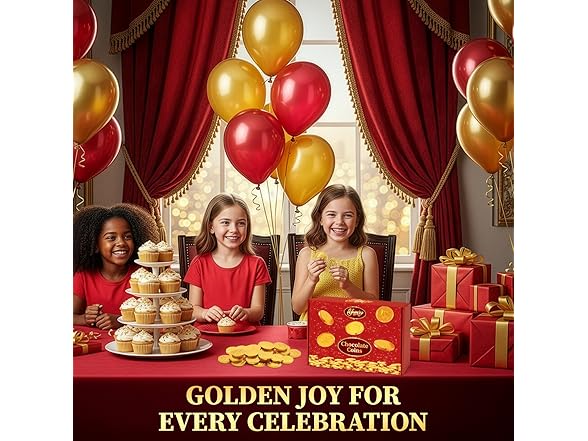 Gourmet Gold Chocolate Coins, 100 Pack