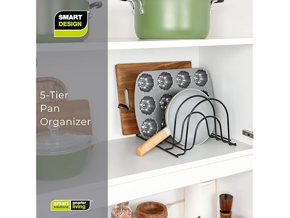 Smart Design 5-Tier Pan Organizer w/ Screws & Adhesive Included - Gallery 6