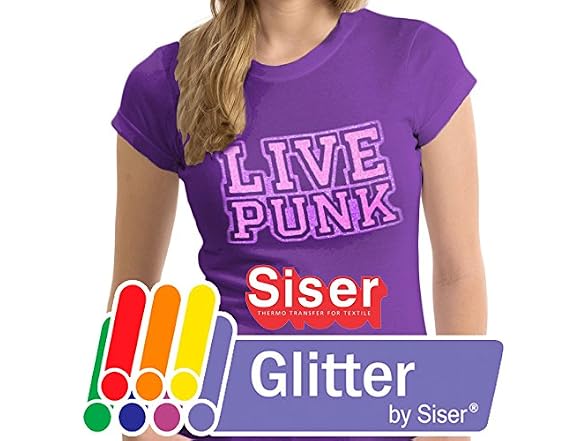 Siser Glitter Heat Transfer Vinyl HTV - Gallery 3