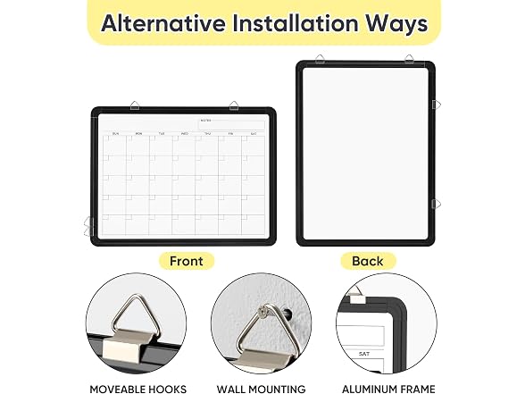 VUSIGN Monthly Dry Erase Calendar Whiteboard for Wall