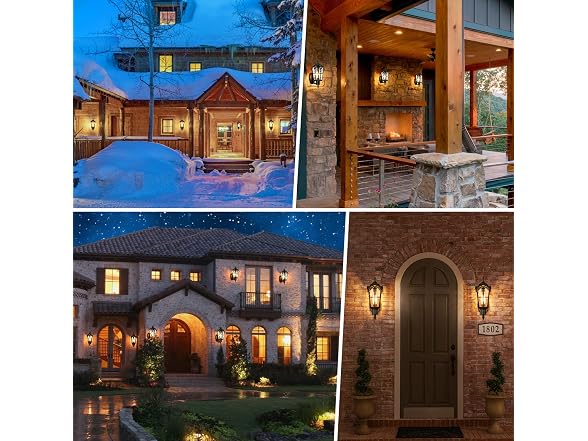 Sucolite 16in Outdoor Wall Lantern Black