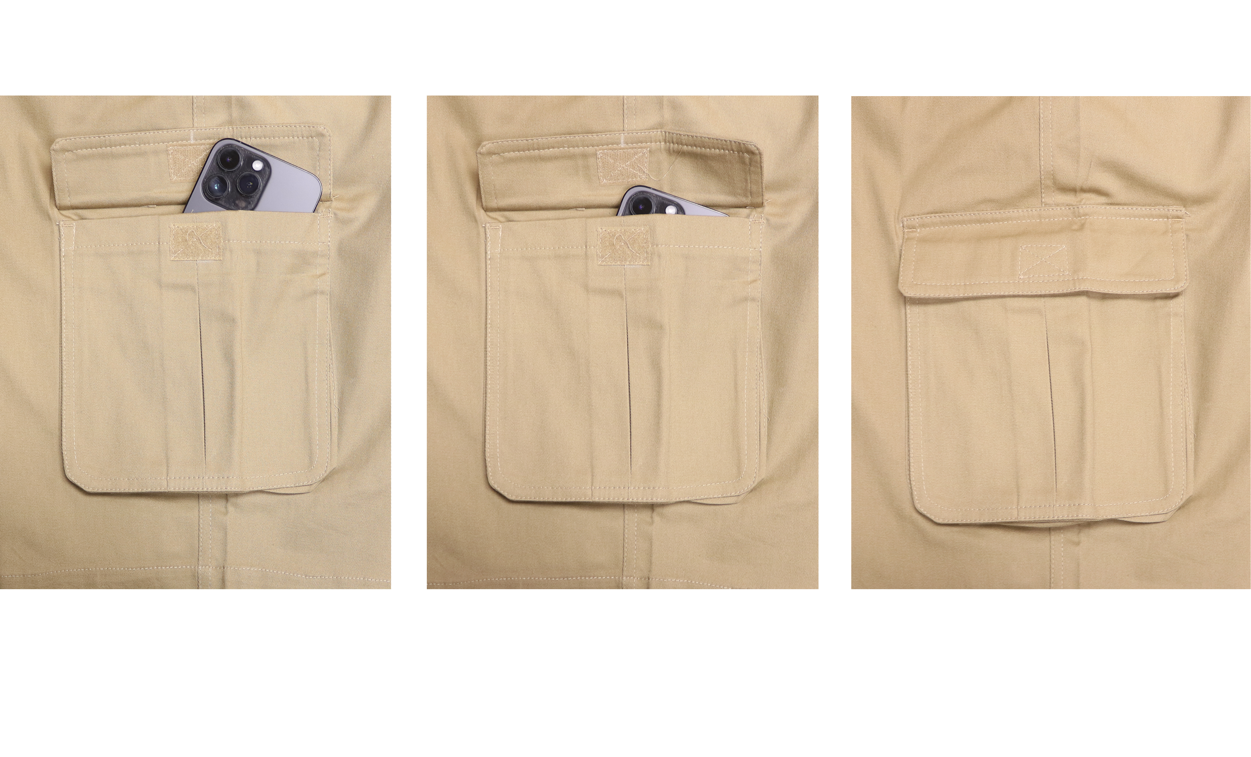 3Pk Mens Cotton Stretch Cargo Shorts (30-42) - Gallery 27